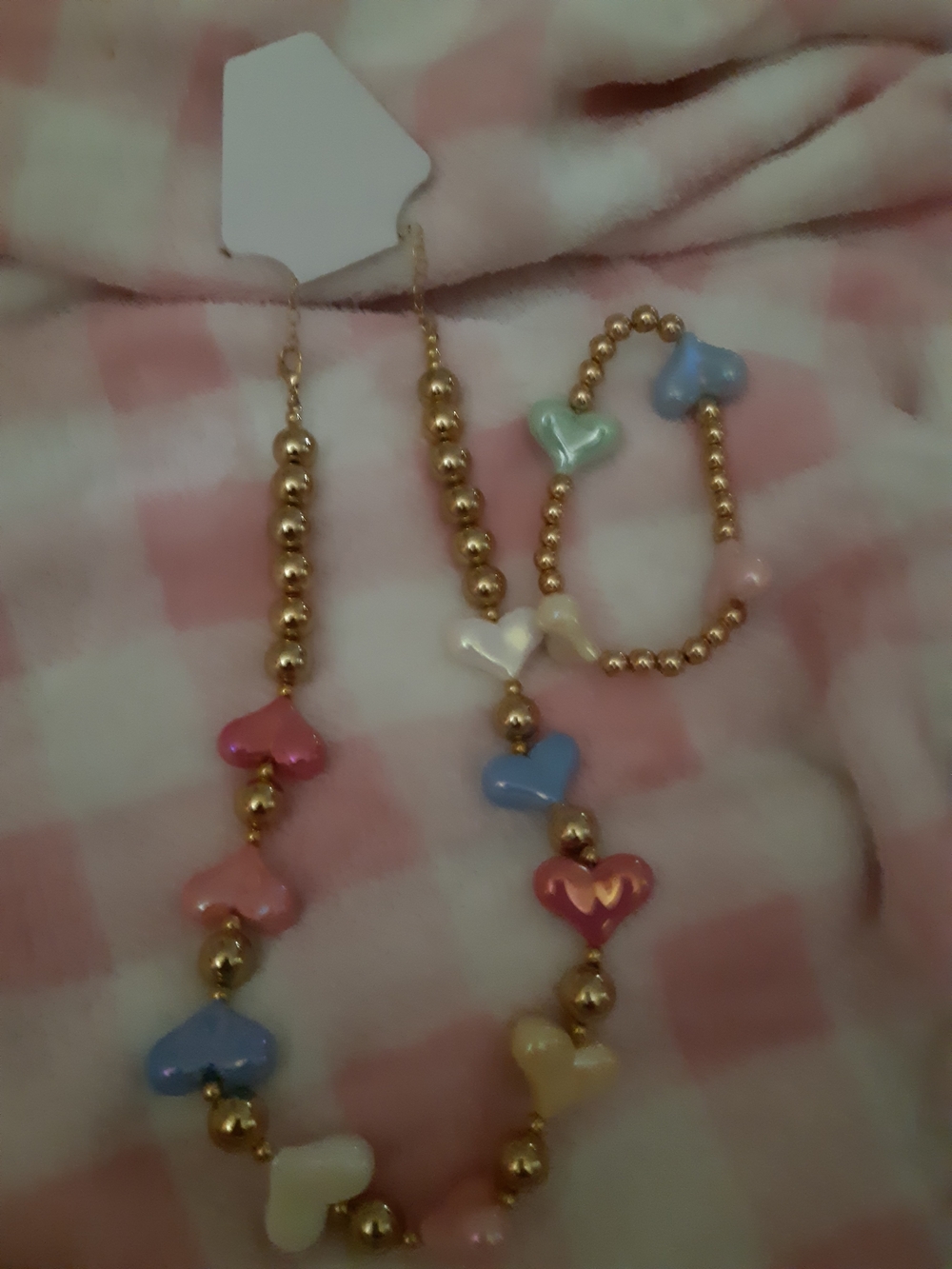 5/$25 CUTE HEARTS NECKLACE AND BRACELET